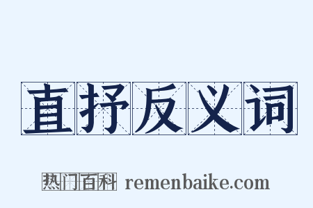 直抒反义词是什么意思的图片